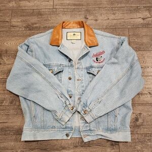 Vintage Aspen Gold Riverwashed Denim Jacket Jack Links Size Large